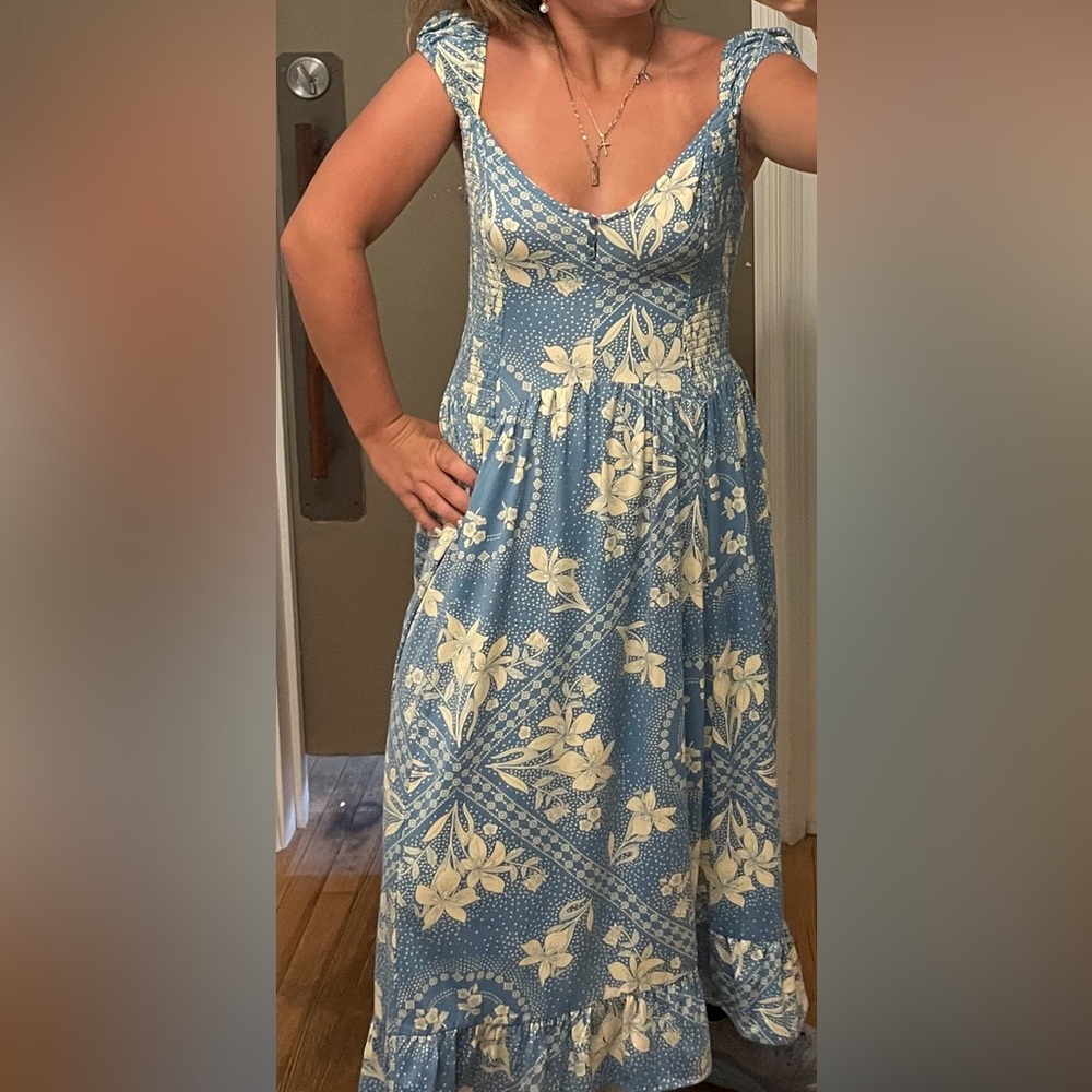 Urban Outfitters Blue and White Floral Dress